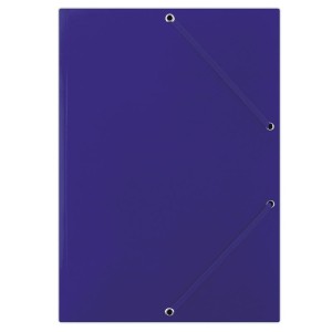 Teczka z gumką DONAU, karton, A4, 400gsm, 3-skrz., niebieska