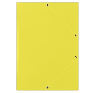 Teczka z gumką DONAU, karton, A4, 400gsm, 3-skrz., żółta