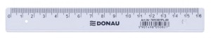 Linijka DONAU, 16cm, transparentna