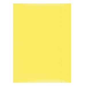 Teczka z gumką OFFICE PRODUCTS, karton, A4, 300gsm, 3-skrz., żółta