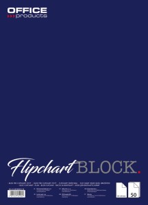 Blok do flipchartów OFFICE PRODUCTS, gładki, 58,5x81cm, 50 kart., biały
