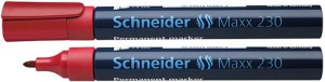Marker permanentny SCHNEIDER Maxx 230, okrągły, 1-3mm, czerwony