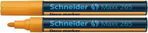 Marker kredowy SCHNEIDER Maxx 265 Deco, okrągły, 2-3mm, pomarańczowy
