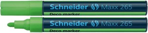 Marker kredowy SCHNEIDER Maxx 265 Deco, okrągły, 2-3mm, jasnozielony