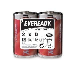 Bateria EVEREADY Heavy Duty, D, R20, 1,5V, 2szt.