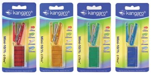 Zszywacz KANGARO Mini-10/Y2 C-THRU+zszywki, zszywa do 10 kartek, blister, mix kolorów