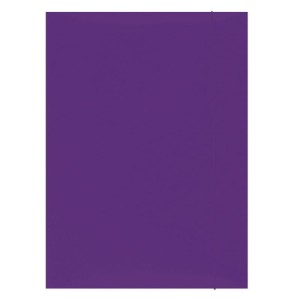 Teczka z gumką OFFICE PRODUCTS, karton, A4, 300gsm, 3-skrz., fioletowa