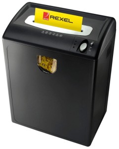 Niszczarka REXEL P185, konfetti, P-4, 22 kart., karty kredytowe, 35l czarna