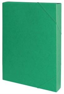 Teczka z gumką przestrz. OFFICE PRODUCTS, preszpan, A4/40, 450gsm, zielona