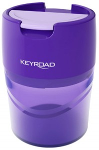 Temperówka KEYROAD Robby, aluminiowa, podwójna, z pojemnikiem, pakowane na displayu, mix kolorów