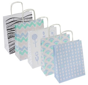Torebka na prezenty OFFICE PRODUCTS, papierowa, 18x8x22,5cm, jednolita, pastelowa, mix wzorów