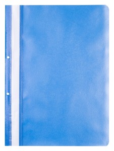 Skoroszyt OFFICE PRODUCTS, PP, A4, 2 otwory, 100/170mikr., wpinany, niebieski