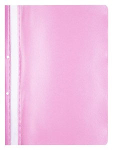 Skoroszyt OFFICE PRODUCTS, PP, A4, 2 otwory, 100/170mikr., wpinany, różowy
