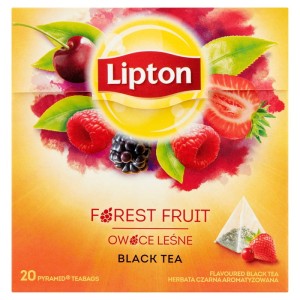 Herbata LIPTON, piramidki, czarna, owoce leśne, 20 szt.