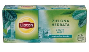 Herbata LIPTON zielona, miętowa, 25 torebek