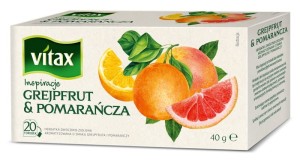 Herbata VITAX INSPIRATIONS, grejpfrut i pomarańcza, 20 torebek