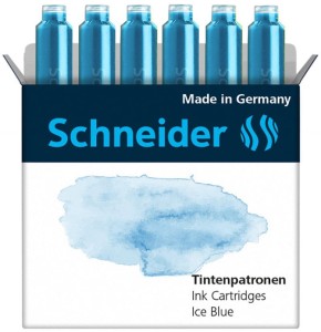 Naboje do piór SCHNEIDER, 6 szt., ice blue / błękitny