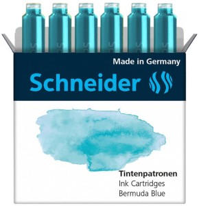 Naboje do piór SCHNEIDER, 6 szt., bermuda blue / morski