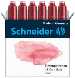 Naboje do piór SCHNEIDER, 6 szt., blush / ciemnoróżowy