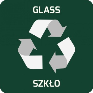 Naklejka samoprzylepna na kosze EKO ALDA, szkło
