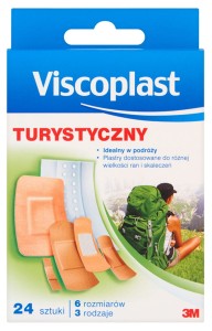 Plaster uniwersalny VISCOPLAST, turystyczny, traypack, 24szt.