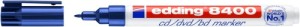 Marker do płyt cd/dvd/bd e-8400 EDDING, 0,5-1mm, niebieski