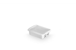 Pojemnik do przechowywania MOXOM, White Line Box, 1,15l, biały