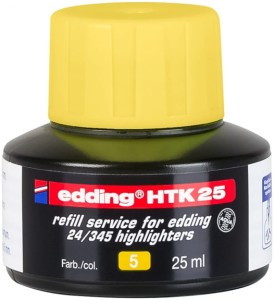 Tusz do uzupełniania zakreślaczy e-HTK 25 EDDING, żółty