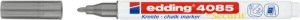 Marker kredowy e-4085 EDDING, 1-2 mm, srebrny