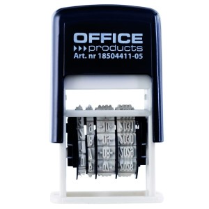 Datownik samotuszujący OFFICE PRODUCTS, z tuszem, CYFROWY, DD-MM-RRRR, czarny