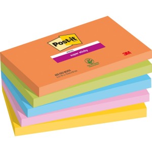 Karteczki samoprzylepne Post-it® Super Sticky, BOOST, 76x127mm, 5x90 kart.