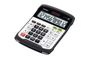Kalkulator wodoodporny CASIO WD-320MT-B, 12-cyfrowy, 144,5x194,5mm, kartonik, biały