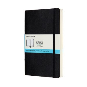 Notes MOLESKINE Classic L (13x21cm), w kropki, miękka oprawa, 400 stron, czarny