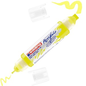 Marker akrylowy 3D e-5400 EDDING, podwójny, 2-3 mm, 5-10 mm, żółty neonowy