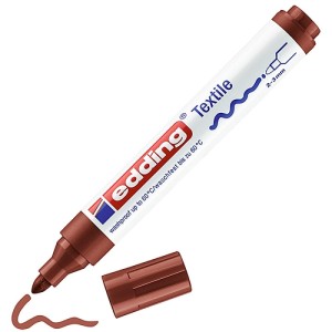 Marker tekstylny e-4500 EDDING, 2-3 mm, brązowy
