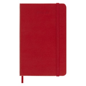 Kalendarz tygodniowy MOLESKINE 2023/24, 18M, P, twarda oprawa, scarlet red