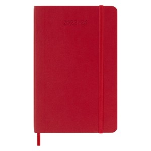 Kalendarz tygodniowy MOLESKINE 2023/24, 18M, P, miękka oprawa, scarlet red