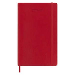 Kalendarz tygodniowy MOLESKINE 2023/24, 18M, L, miękka oprawa, scarlet red
