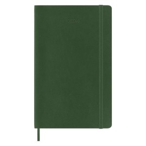 Kalendarz tygodniowy MOLESKINE 2024, 12M, L, miękka oprawa, myrtle green