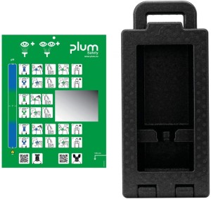 Stacja do płukania oka PLUM iBox 1, pusta, czarna