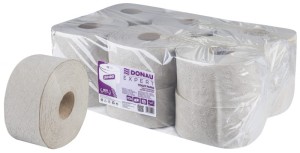 Papier toaletowy makulaturowy DONAU EXPERT Jumbo, 1-warstwowy, 750 listków, 12szt., szary