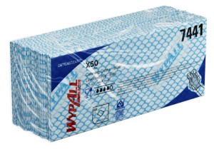 Czyściwo składane WYPALL X50, Critical Clean, włókninowe, 41,8x22,1cm, 50 szt., niebieskie