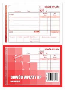 Druk KP Dowód wpłaty EMEKO (Druk 722), A6, wielokopia, 80 kartek
