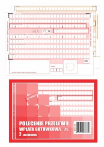 Druk Polecenie przelewu Wpłata gotówkowa EMEKO (Druk 835), A6, 1+1, 80 kartek