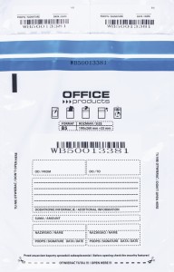 Koperta bezpieczna OFFICE PRODUCTS, B5, 190x260mm, 50szt., biała