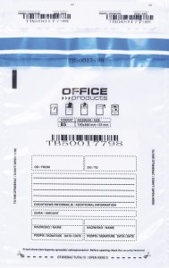 Koperta bezpieczna OFFICE PRODUCTS, B5, 190x260mm, 50szt., transparentna